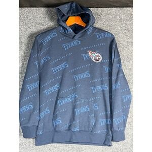 NFL Team Apparel Tennessee Titans Hoodie Navy Blue All Over Print Youth XL 18-20